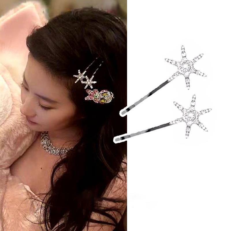 

Заколка-снежинка Ультрамен, боковая, модная, с уникальным дизайном, заколка-автомат, темпераментная, элегантные аксессуары для волос