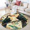 Two Toucans,Round Area Rug,Carpet Rug for Living Room Bedroom Sofa Playroom Decor,Non-slip Floor Mat