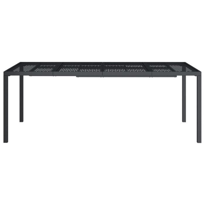 VidaXL Table de jardin anthracite 200x100x72 cm acier 362747