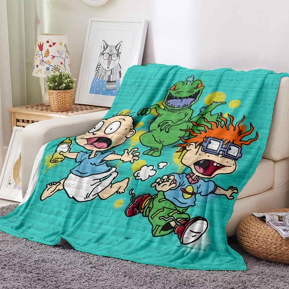Rugrats Flannel Blanket, High quality Comfortable for All Seasons, Home Decor, Warmth and Comfort