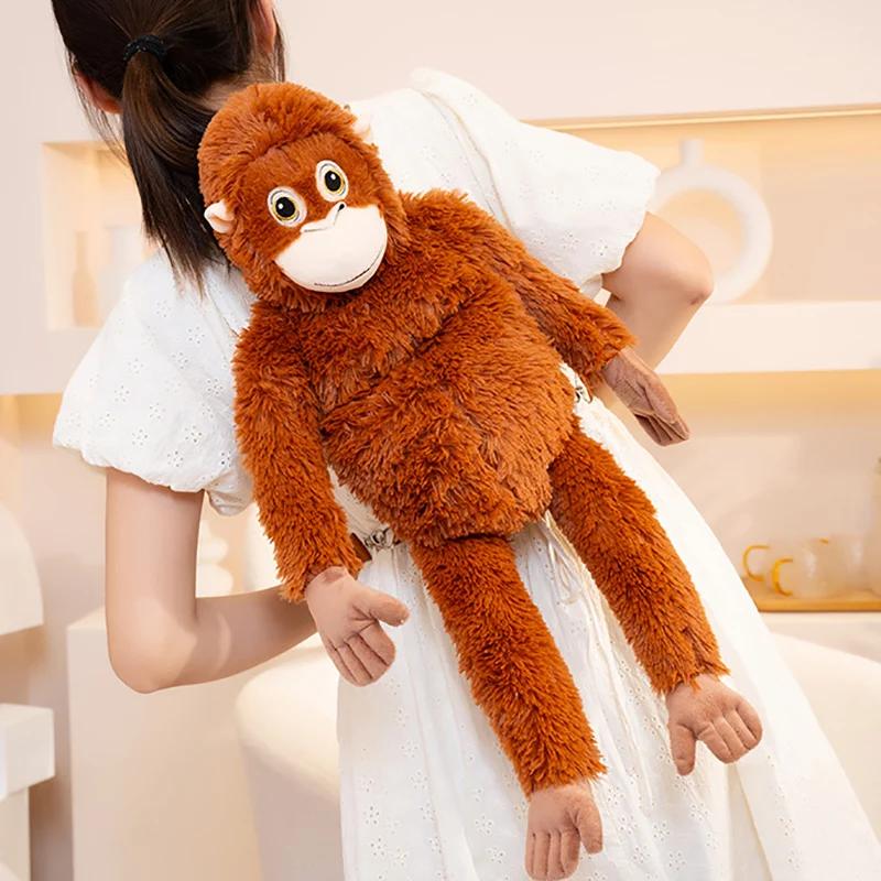 Cartoon Gorilla Plush Toy Anime Chimpanzees Monkey Soft Stuffed Doll Backpack Car Bag Room Decor Kid Birthday Gifts