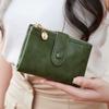 Double Zipper Women's Wallet Minimalist Short Three Layer Large Capacity Purse Card Holder ID Card Credit Bank Card Holder Money Bag