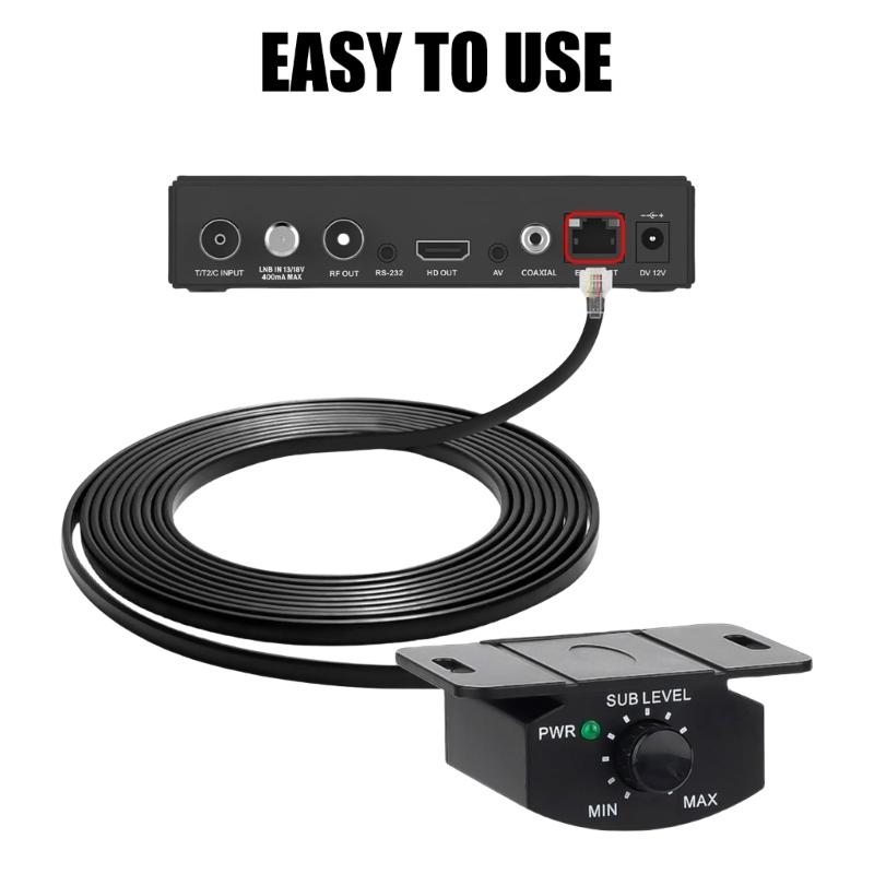 General Car Amplifier Volumes Control Knob  Bass Gains Regulator Dashboard Mountable Volumes Control for Subwoofer