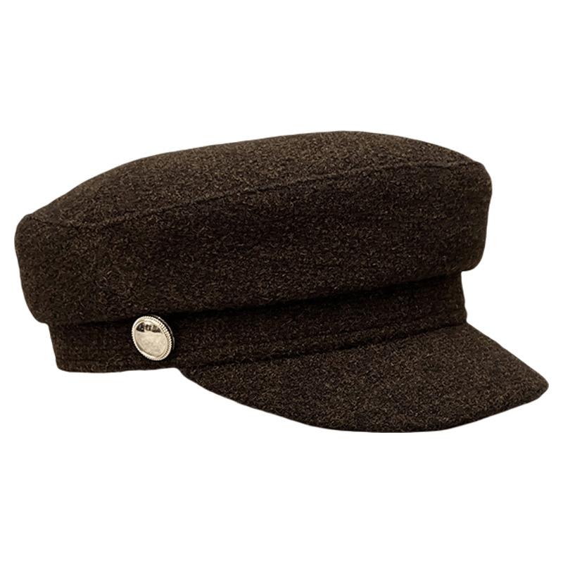 Brown Ins Hat British Style Newsboy Hat Designer Cap Ladies Painter Hat