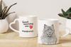 Keeshond, Dutch Barge Dog, Smiling Dutchman, - cup with a dog, adorable cup with a heart-shaped handle, universal gift from the Art-Dog brand