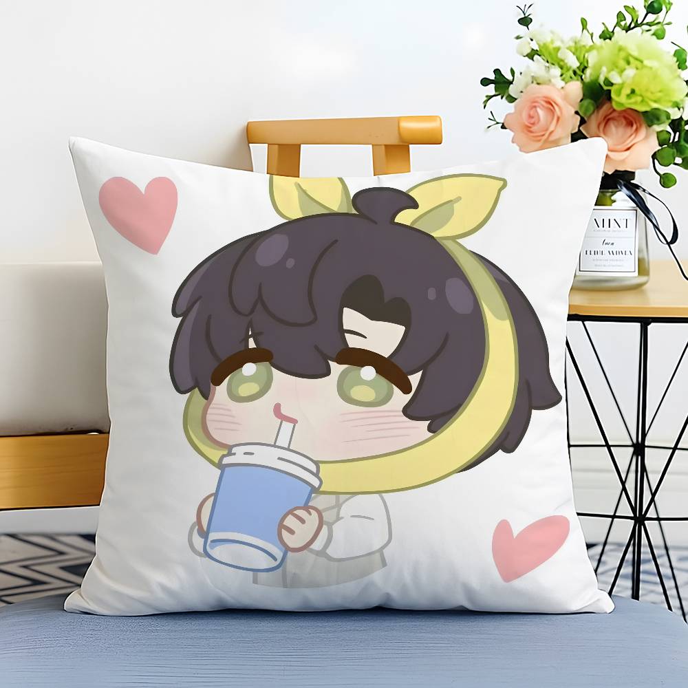 

Cartoon L-Love And Deepspace-MT Sylus Pillow Case Printed Brushed Fleece Pillow Baby Skin-Touch Eco-Friendly Dye-Sublimat 12x12Inch