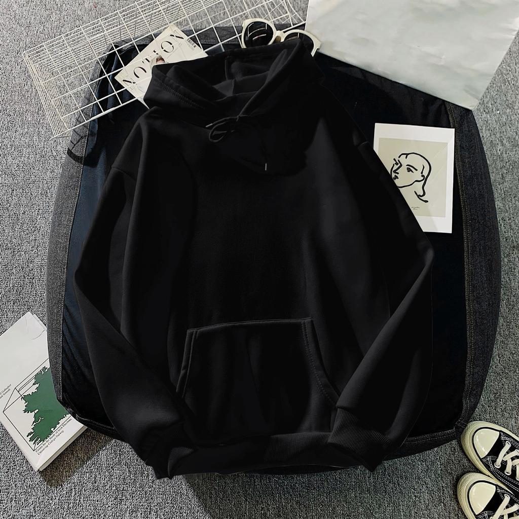 Ladies' Casual And Fashionable Solid Color Long Sleeved Hooded Warm Shirt Loose And Comfortable Hoodie