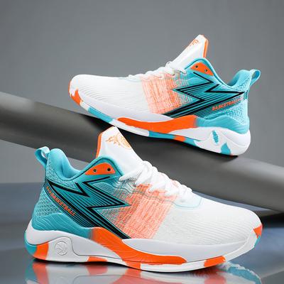 Basketball Shoes Men's Middle School and College Students' Sports Shoes Lightweight Friction Sound Sneakers Youth Sports Training Shoes Men