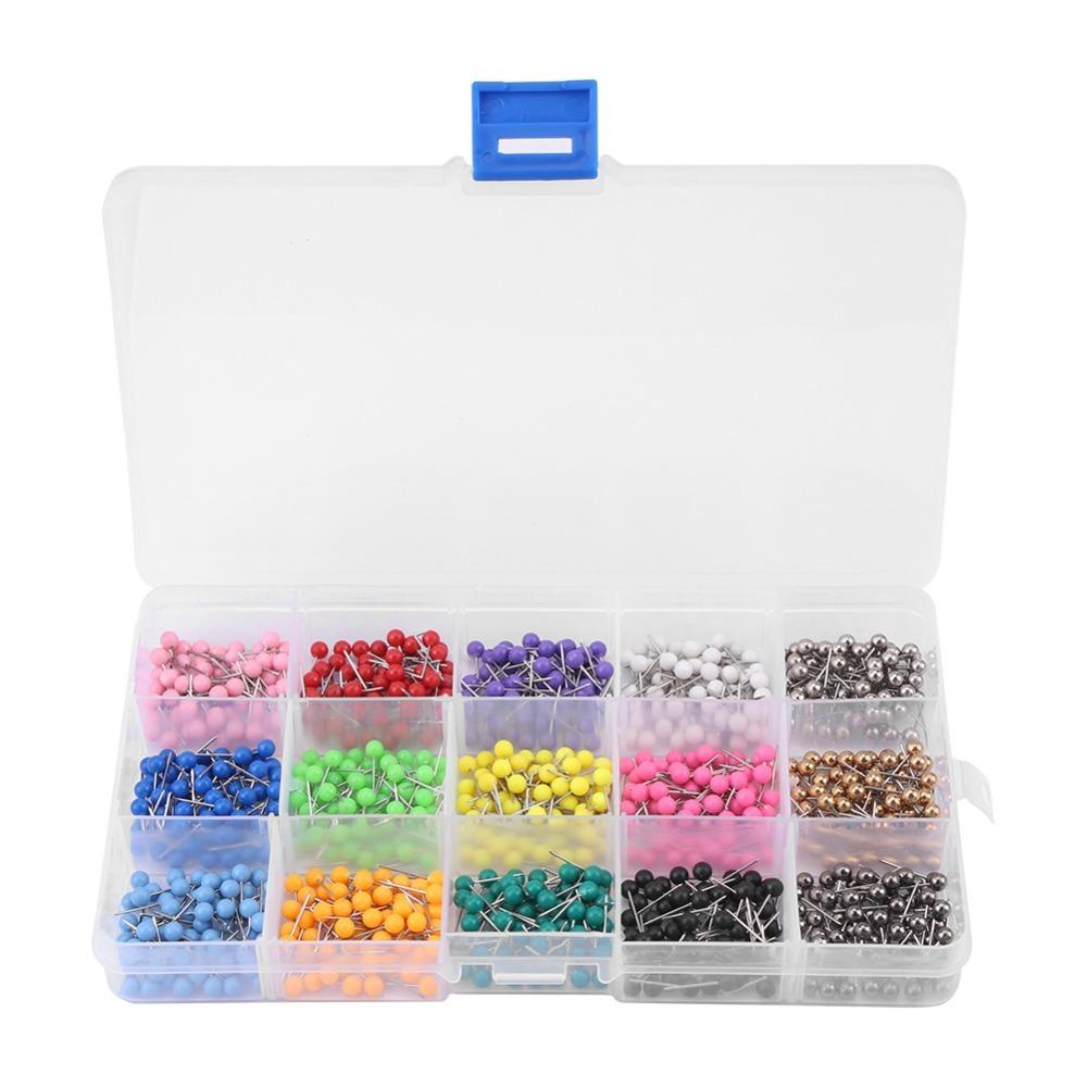 

900pcs Plastic Dressmaking Pins Straight Round Head Pins Pins Sewing Pins Fabric Marking