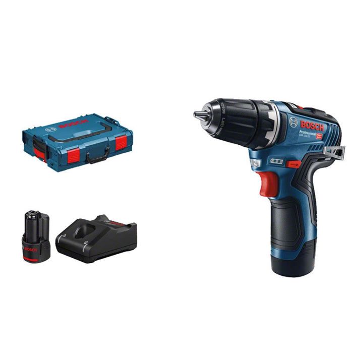 Perceuse-visseuse 12V GSR 12V-35 Professional - BOSCH - 06019H8002 - 2 Batteries 3Ah - Moteur Sans Charbon