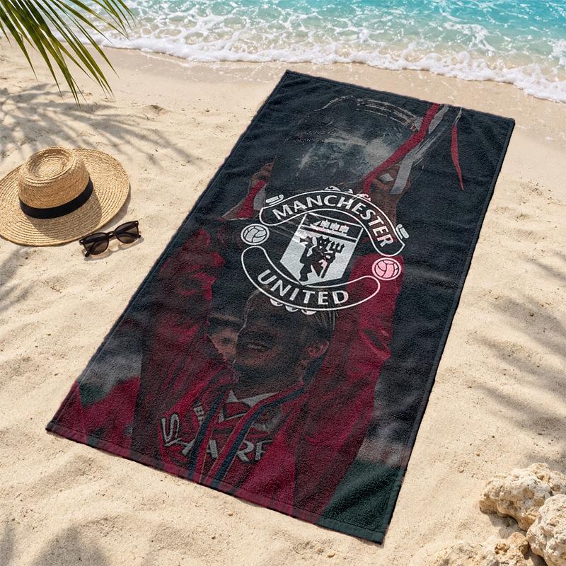 FC Manchester Microfiber Beach Towel Quick Dry Sand Free Lightweight Beach Towels for Travel Swimming Camping