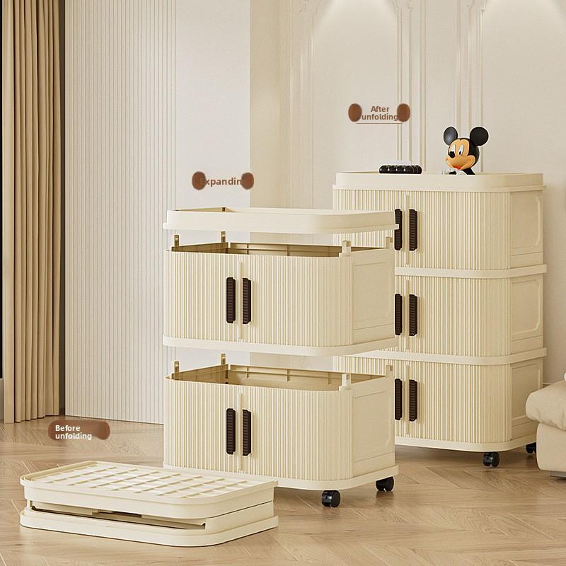 Folding storage cabinet storage box multi-layer wardrobe multi-layer clothes storage cabinet foldable transparent storage cabinet