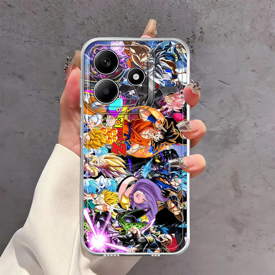 Fodral för Xiaomi Redmi Note 14 Pro Plus 13C 9 10 12S Note 13 10S 14C 11 A4 11S 12 Mjukt telefonfodral Tecknad Drakenboll Anime