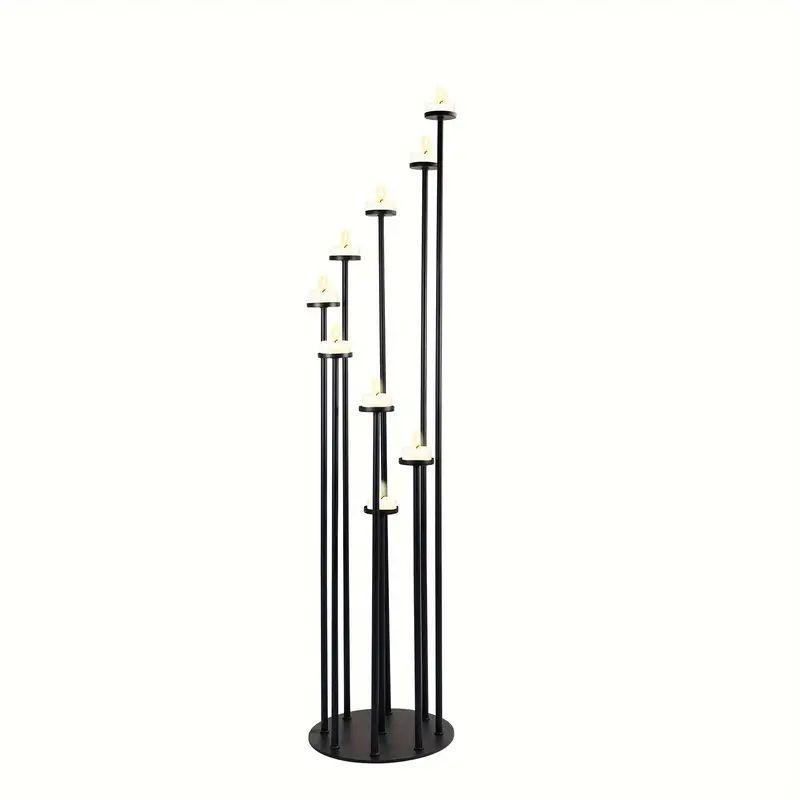 9-Head Tree-Shaped Metal Candlestick: Christmas Ornament for Festive Parties and Weddings