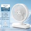 Portable Rechargeable Silent Desktop Fan with Digital Display and Large Airflow