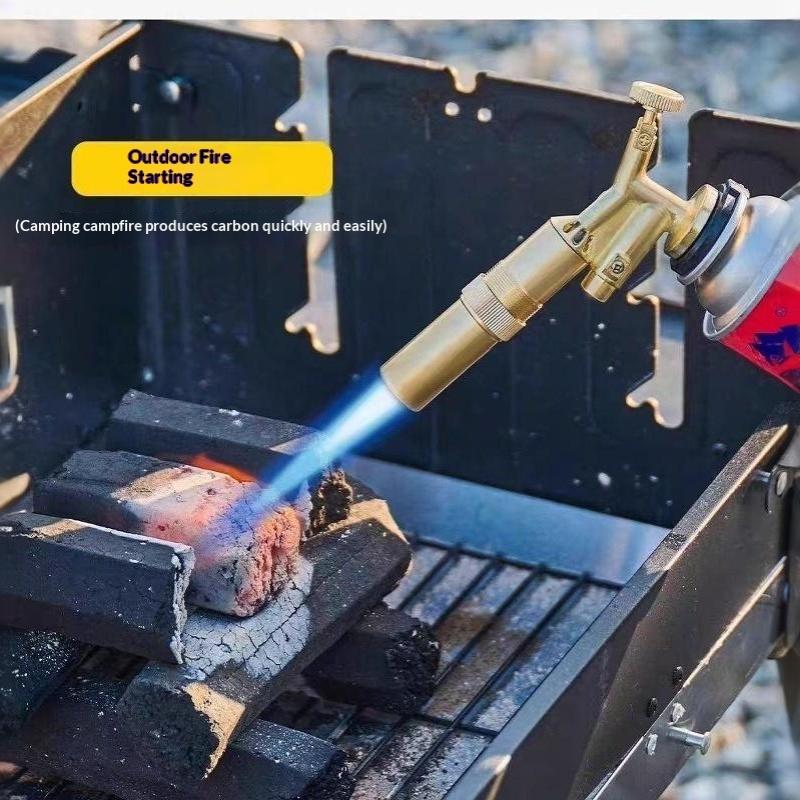 Easy to Refill Auto Ignition Gas Welding Torch Adjustable Flame Burner for Brazing Cooking Camping BBQ Home Maintenance