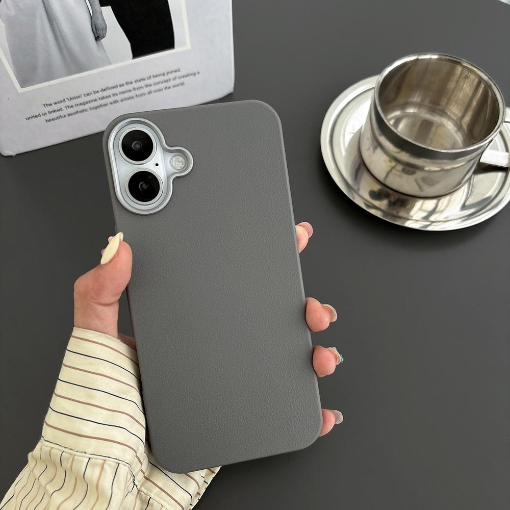 

Чехол для телефона 2-в-1 из ТПУ с однотонной текстурой из кожи для iPhone 16 15 14 13 12 11 Pro Max 14 15 16 Plus XS XR XS iPhone XR серый