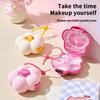 Flowers Storage Box Pendant Waterproof Dopamine Jewelry Case Multi-function with Dividers Organizer Box Earrings and Necklaces