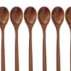 6Pcs Wooden Spoon Kitchen Spices Eating Spoons Set