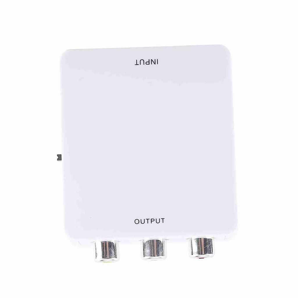 Digital HD Input to RCA Composite Video Audio AV CVBS Adapter Converter 720p 1080p White