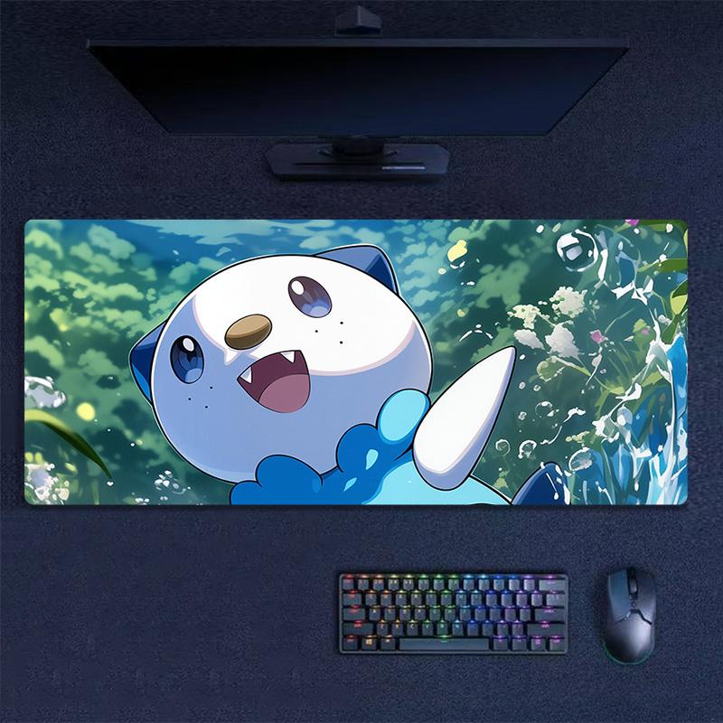 Piplup and Bulbasaur Print Cushion Non-slip Laptop Tablet Big Mousepad XXL Mat Mini PC Playmat With Lock edge