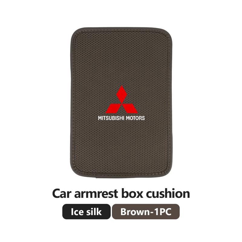 For Mitsubishi Car Armrest Box Pad Leather/Ice Silk Cushion Protector Elbow Support Accessories Outlander Lancer Eclipse Mirage