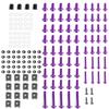 Frezon Universal Motorcycle Sport Bike Windshield Fairing Bolt Kit Fastener Clip Screws 177PCS Purple