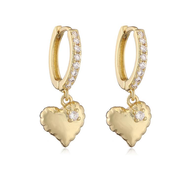 HECHENG,Fruit Party Sweet Cute Strawberry Cherry Shape Pendant Brass Earrings Women's Fashion Jewellery 1 Pair