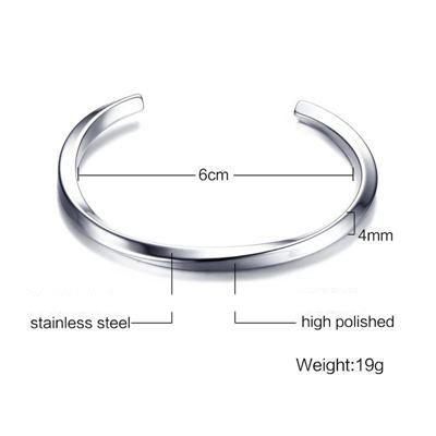 Nordic Runes Bangles,Men Bracelet,Stainless steel Twist Mobius Bangle Bracelets,Male Jewelry