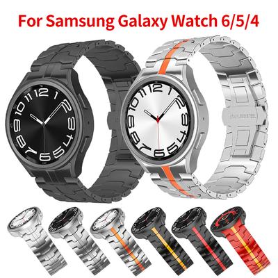 Stainless Steel Strap For Samsung Galaxy Watch 7 6 5 4 40mm 44mm Band 4/6 Classic 47mm 43mm 42mm 46mmNo Gaps Metal Link Bracelet