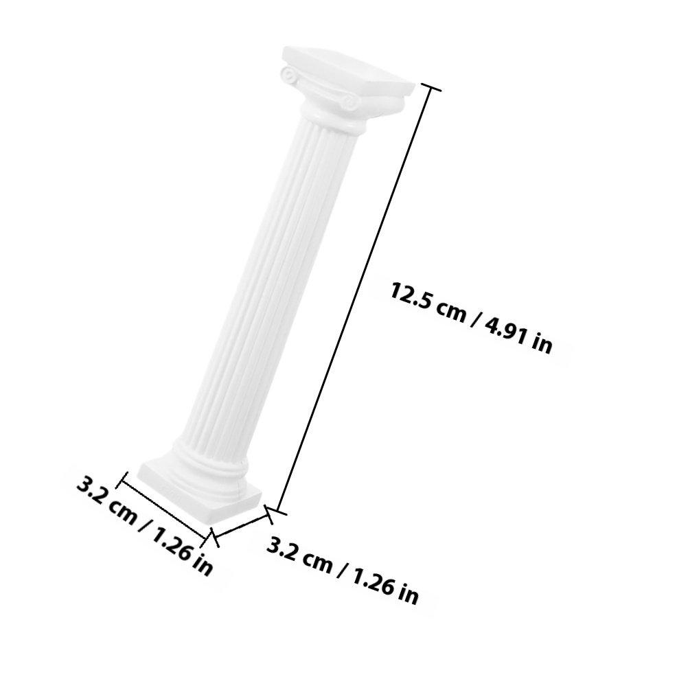 12Pcs White Mini Roman Pillars Elegant Wedding Table Decor Column Holder Flower Pot Base Roman Column Decor for Micro