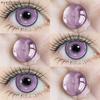 2pcs Prague Purple Contact Lenses for Colored Eye Makeup Yearly Use 14.2mm Softlens Cosmetics