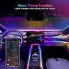 Acrylic Interior Car LED Lights with Wireless APP 6 In 1Ambient Lighting Kits Fiber Optic Strip LEDs 16 Million Colors Musicand