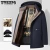 Down Cotton-padded Jacket Men's Mid-length Cotton-padded Jacket Winter Casual Cotton-padded Jacket Thickened Warm Jacket Men's Top