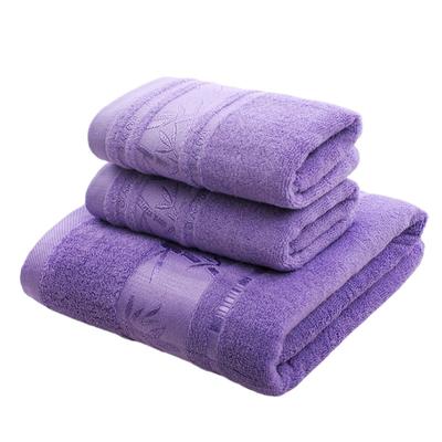 3pcs/Set Bamboo Bath Towels: 2pcs 35x75cm Hand & Face Towels + 1pcs 70x140cm Big Shower Towel - Daily Use Gift Towels Set