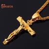 Men Necklace Jesus Cross Dangle Anti Rust Stainless Steel Jesus Pendant Necklace Jewelry for Party