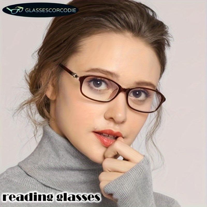 1/2 Pairs Neutral Rectangular Reading Glasses Lightweight HD Vision Fashionable Eyewear for Men Women
