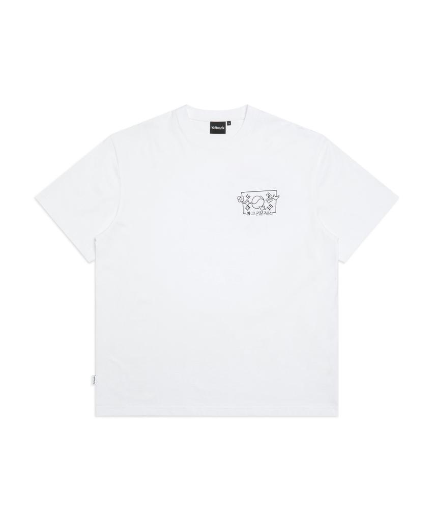 Mark Gonzales Korea Edition Taegukgi Graphic Short Sleeve T-Shirt - White