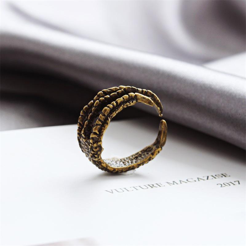 Fashion Single Ring Retro Eagle Claw Opening Men's Pinky Tail Ring Men And Women Jewelry MIT