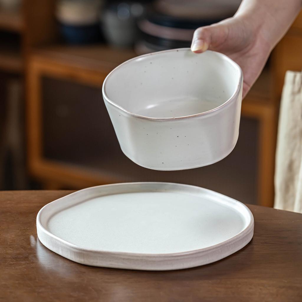 Creative Tableware, Special-Shaped Bowl, High-End Ceramic Plate, Household Salad Bowl, Eating Bowl, Plate Placement