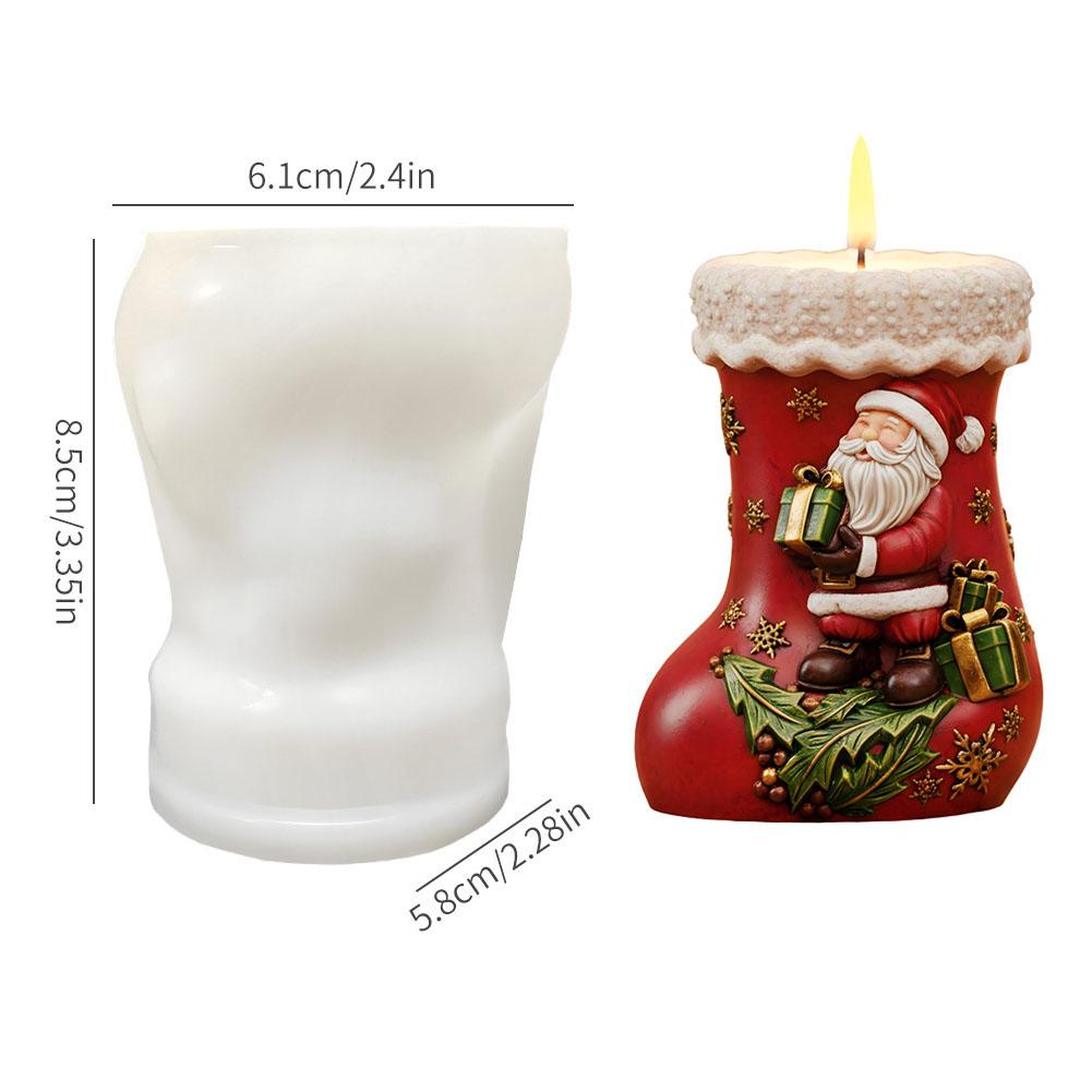 Christmas Stockings Shape Ornament Making Gypsum Cup Mold DIY Glue Mold Aromatherapy Candle Cup Aromatherapy Candles Mold