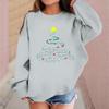 Children's Fashionable Casual Long-sleeved Loose Christmas Print Pullover Sweatshirt