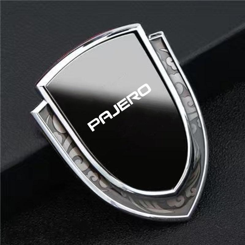 3D Meta Car Sticker Auto Door Trunk Car Body Shield Emblem Protective Sticker For Mitsubishi Pajero 2 3 4 Car Accessories