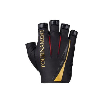 Daiwa Turnajové rukavice 5 střihů Black Red M Fishing Fishing DG-1323T
