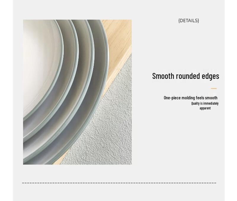 Thickened Two-Tone Melamine Round Serving Plate