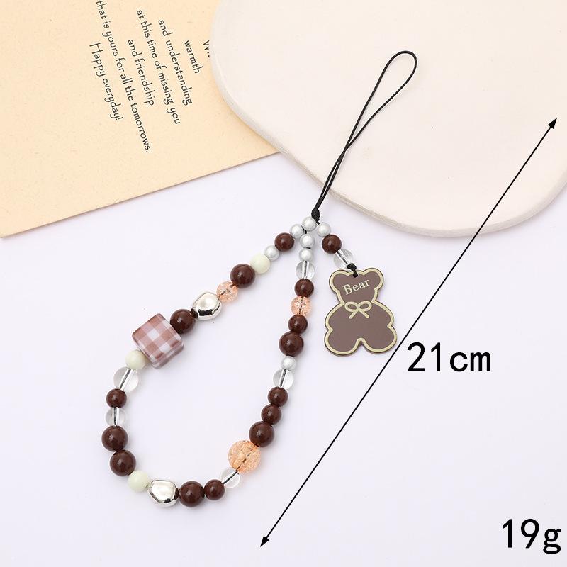 Elegantní perlový mašličkový korálkový řetízek na telefon a všestranná šňůrka pro ženy