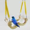 Elastic Parrot Swing Toy Elastic Spring Wooden Perch For Cage Entertainment And Avian Exercise
