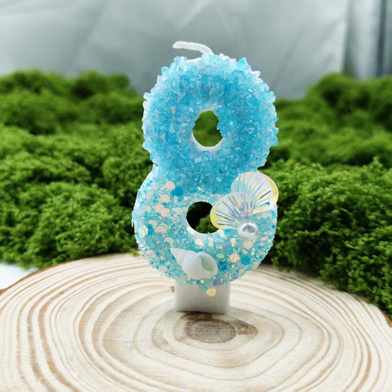 Blue Seashell Birthday Candles: Creative Design, Small, Exquisite, Perfect for Party Atmosphere