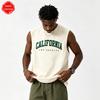 Men's Summer Casual Loose California Pattern Printed Fitness Breathable Round Neck Sleeveless Vest