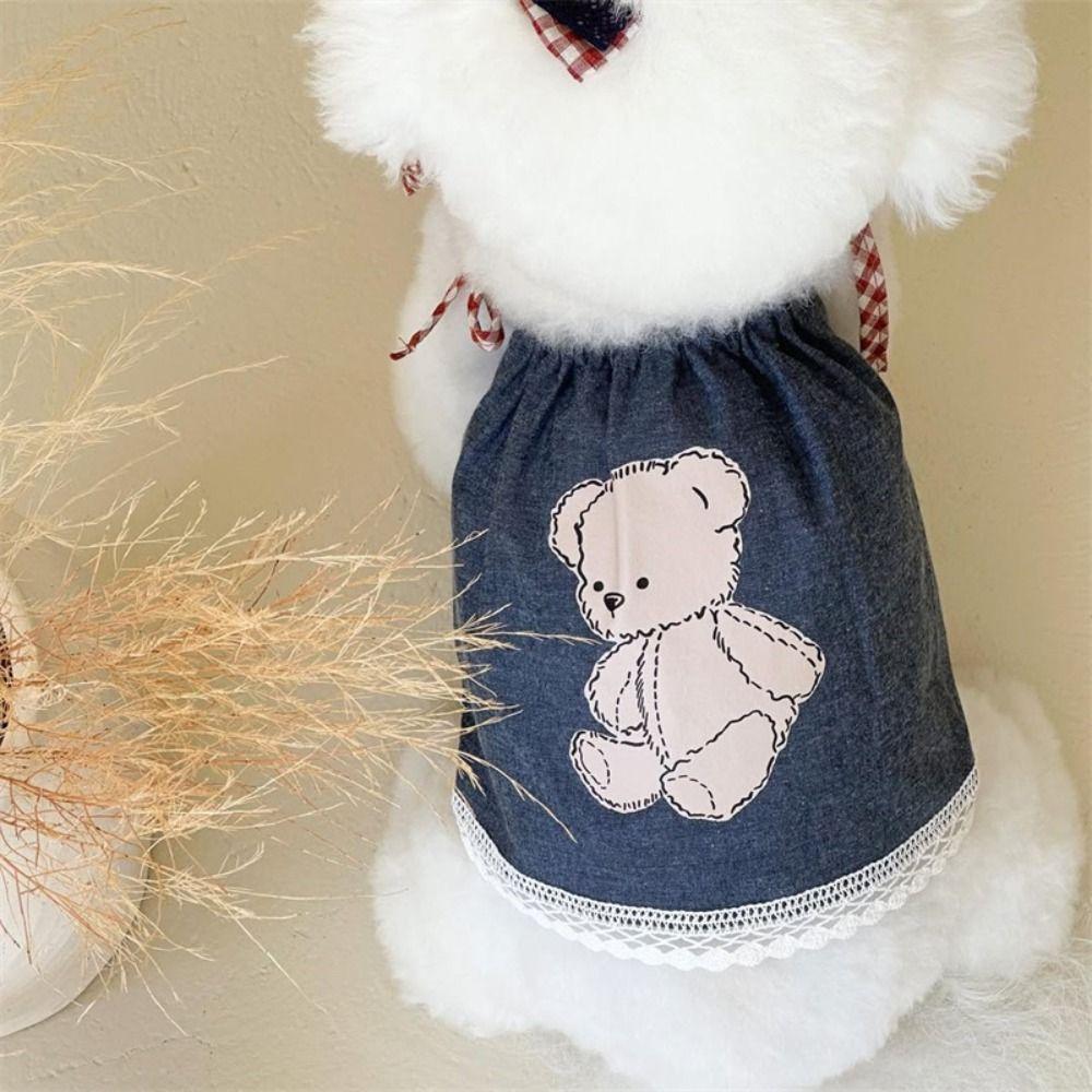Cute Dog Dress Soft Dog Vest Comfortable Cat Princess Skirt  Spring